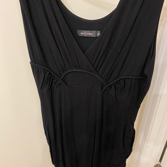 Stork and babe black maternity dress - Picture 2 of 4